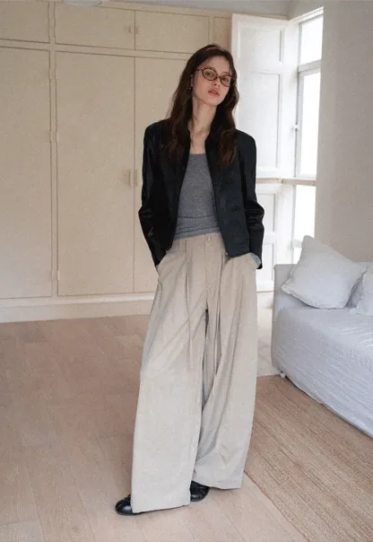 Women Faux Leather Zip-Up Jacket