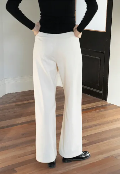 Women’s Off-White Wide Leg Dress Pants