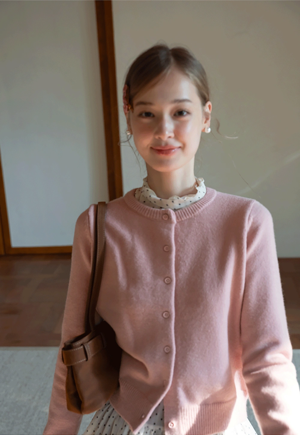 Womens Knit Button Down Cardigan Sweater