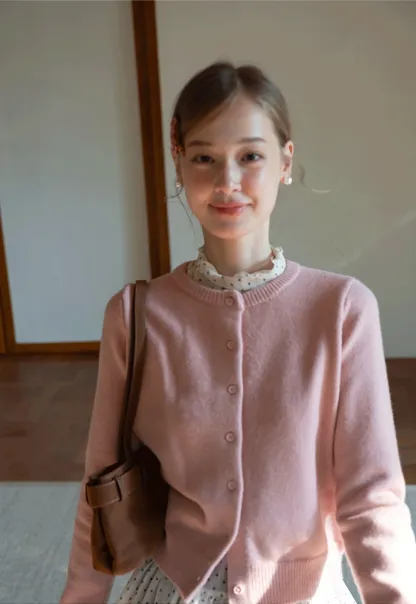 Womens Knit Button Down Cardigan Sweater