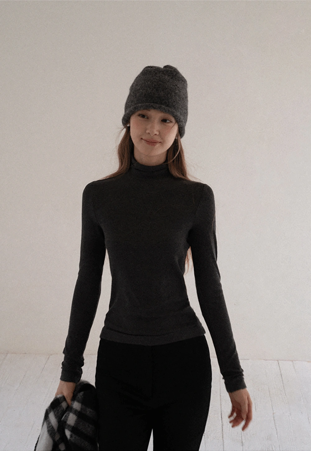 Women High Waist Slim Fit Trousers Minimalist Style