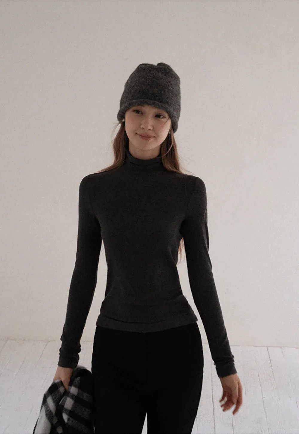 Women High Waist Slim Fit Trousers Minimalist Style