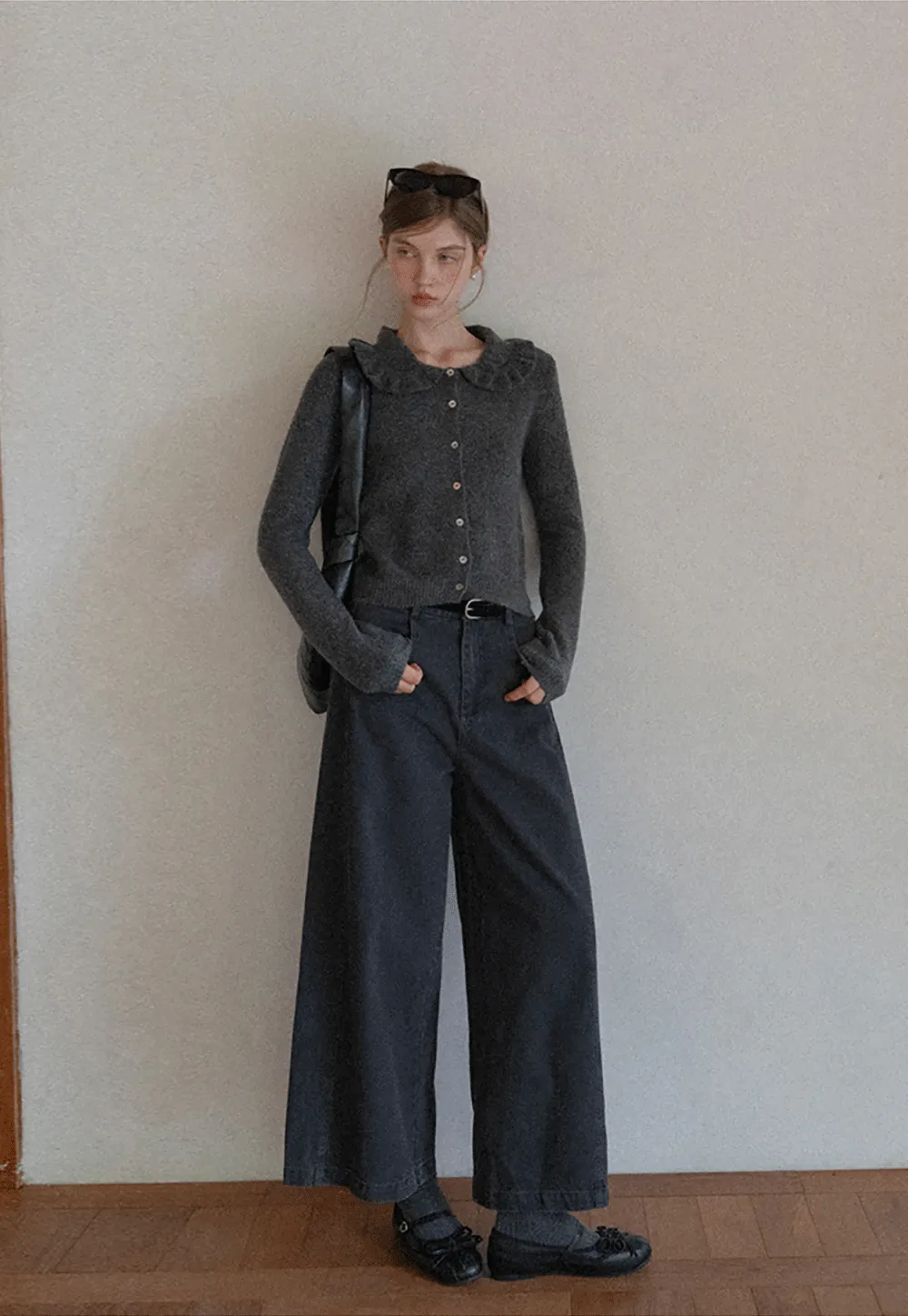 High-Rise Wide-Leg Denim Pants