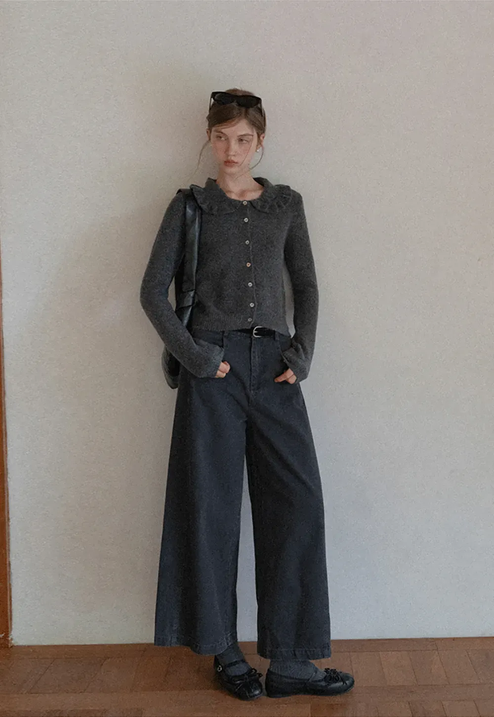 High-Rise Wide-Leg Denim Pants