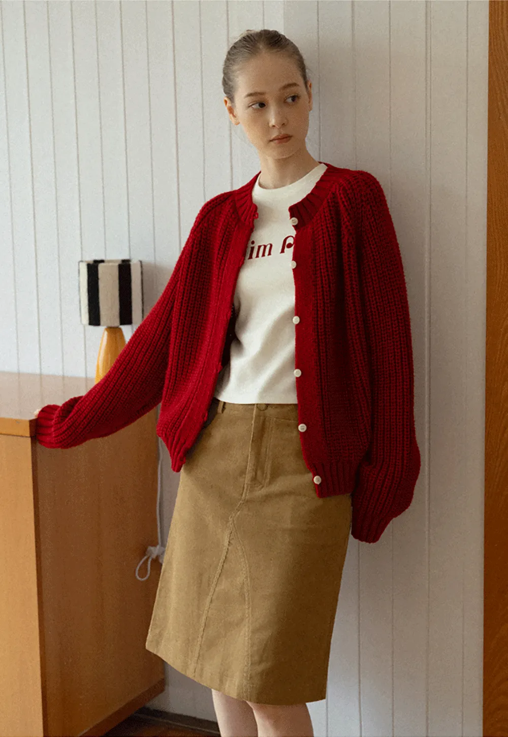 Corduroy A-Line Mini Skirt