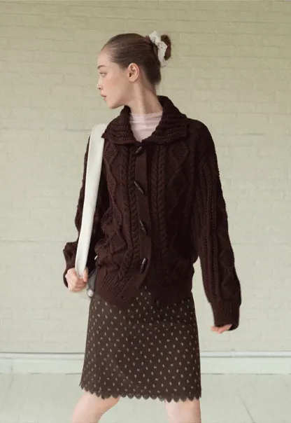 Floral Jacquard Mini Skirt