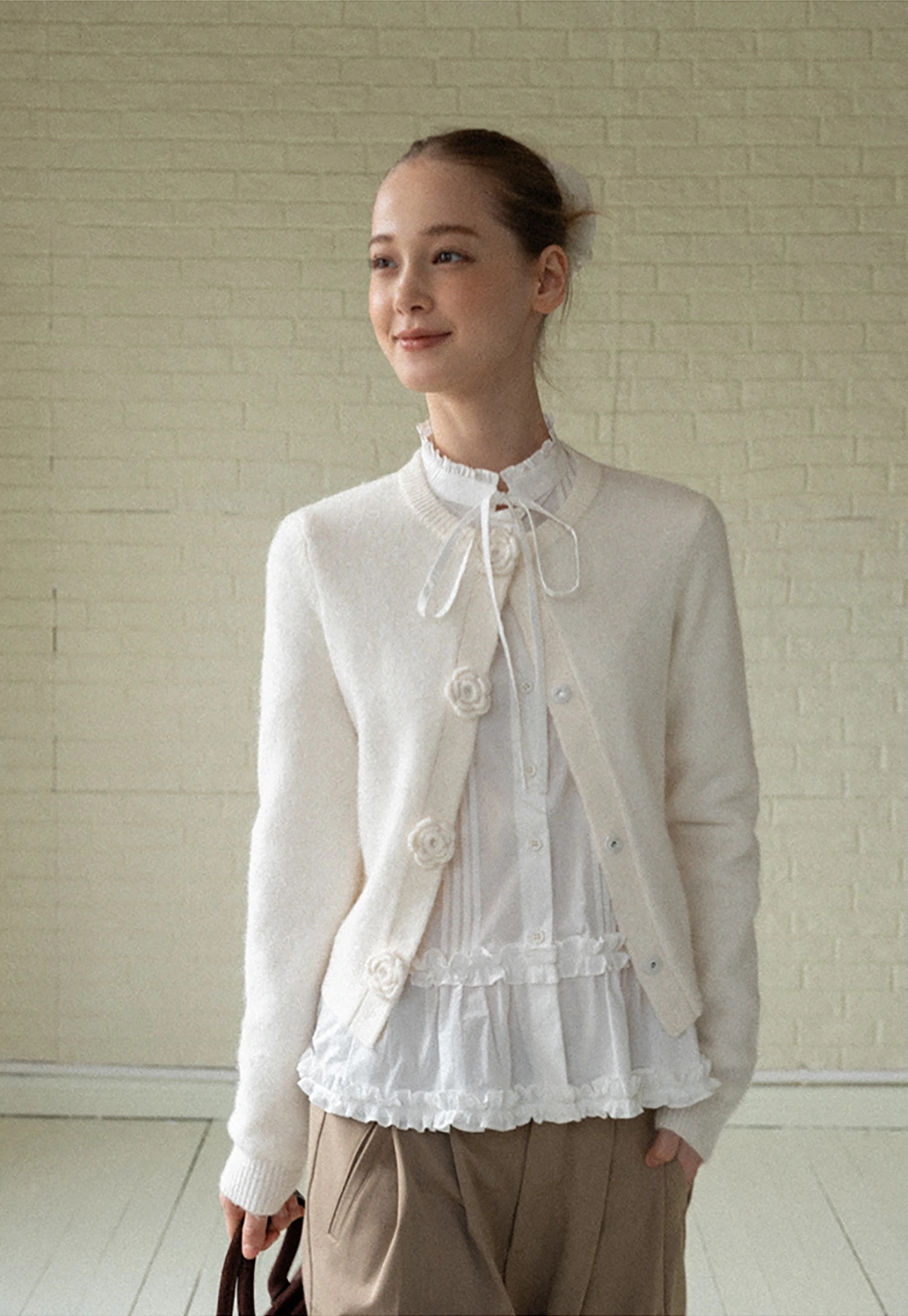 Women Cable Knit Cardigan