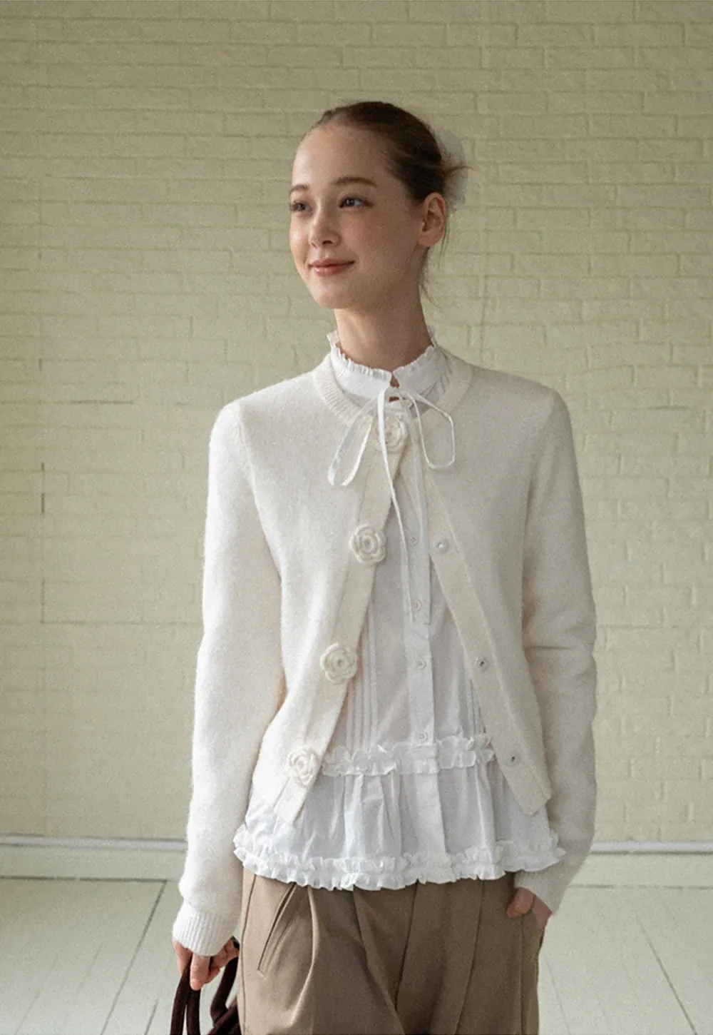 Women Cable Knit Cardigan