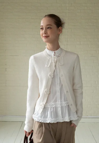 Women Cable Knit Cardigan