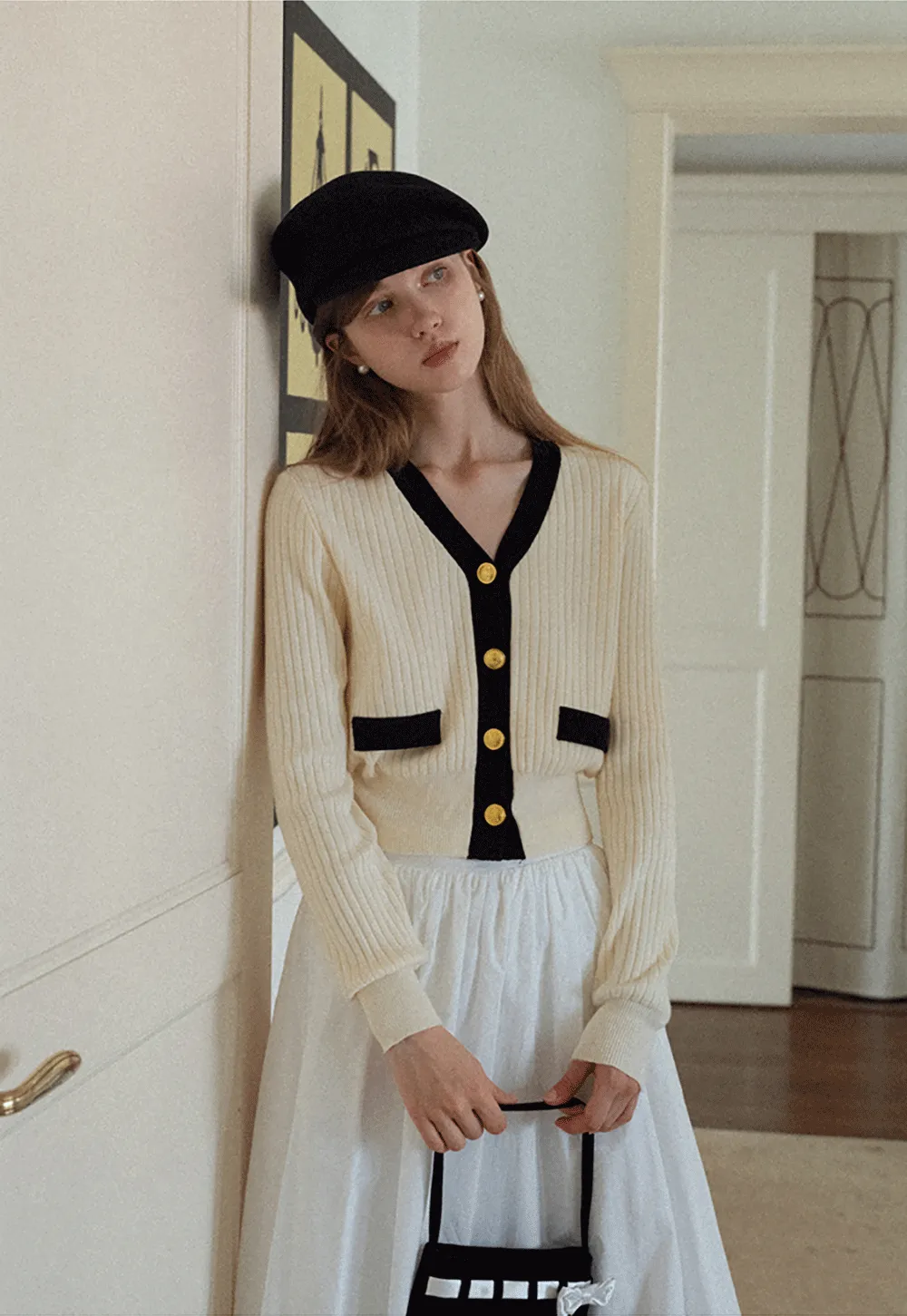 Wool Structured Newsboy Cap