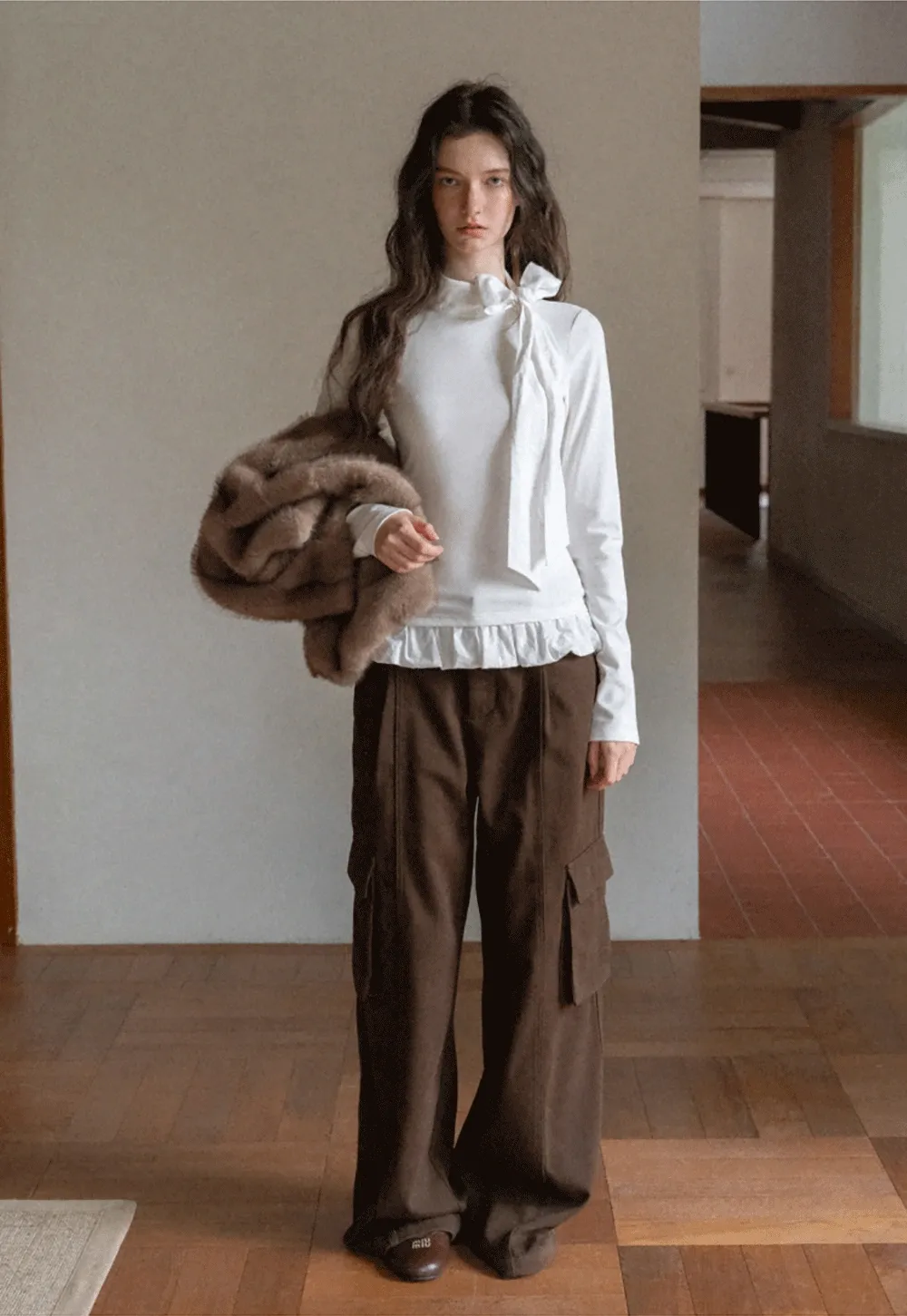 Fashionable White Long Sleeve Tee