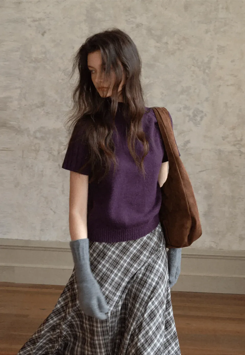 Olive Short Sleeve Mock Neck Knit Top