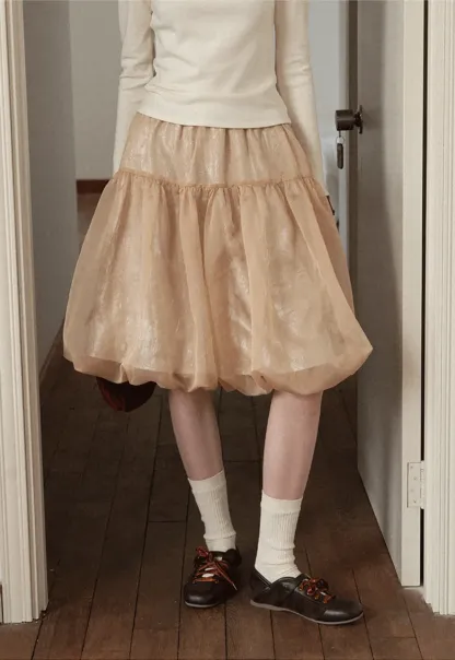 Bubble Hem Organza Skirt