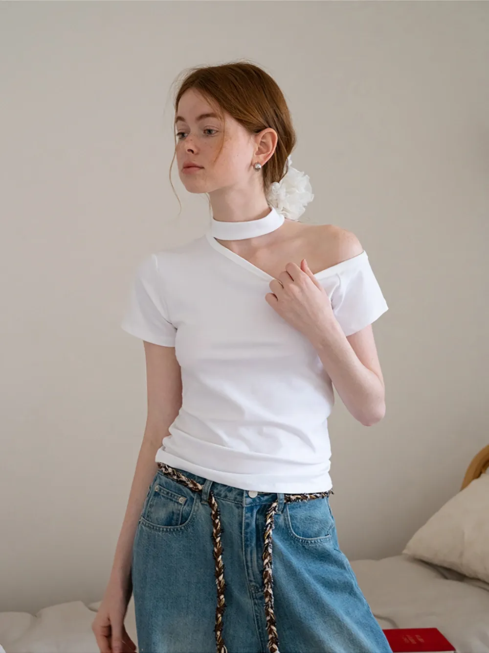 Asymmetrical Neckline Tee