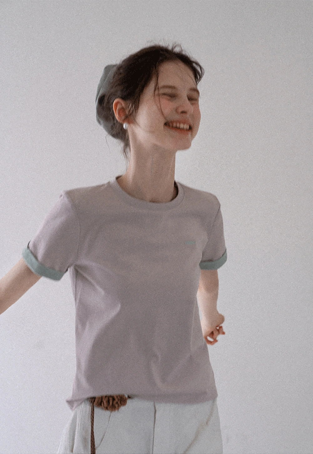 Women's Contrast Trim Crewneck T-Shirt