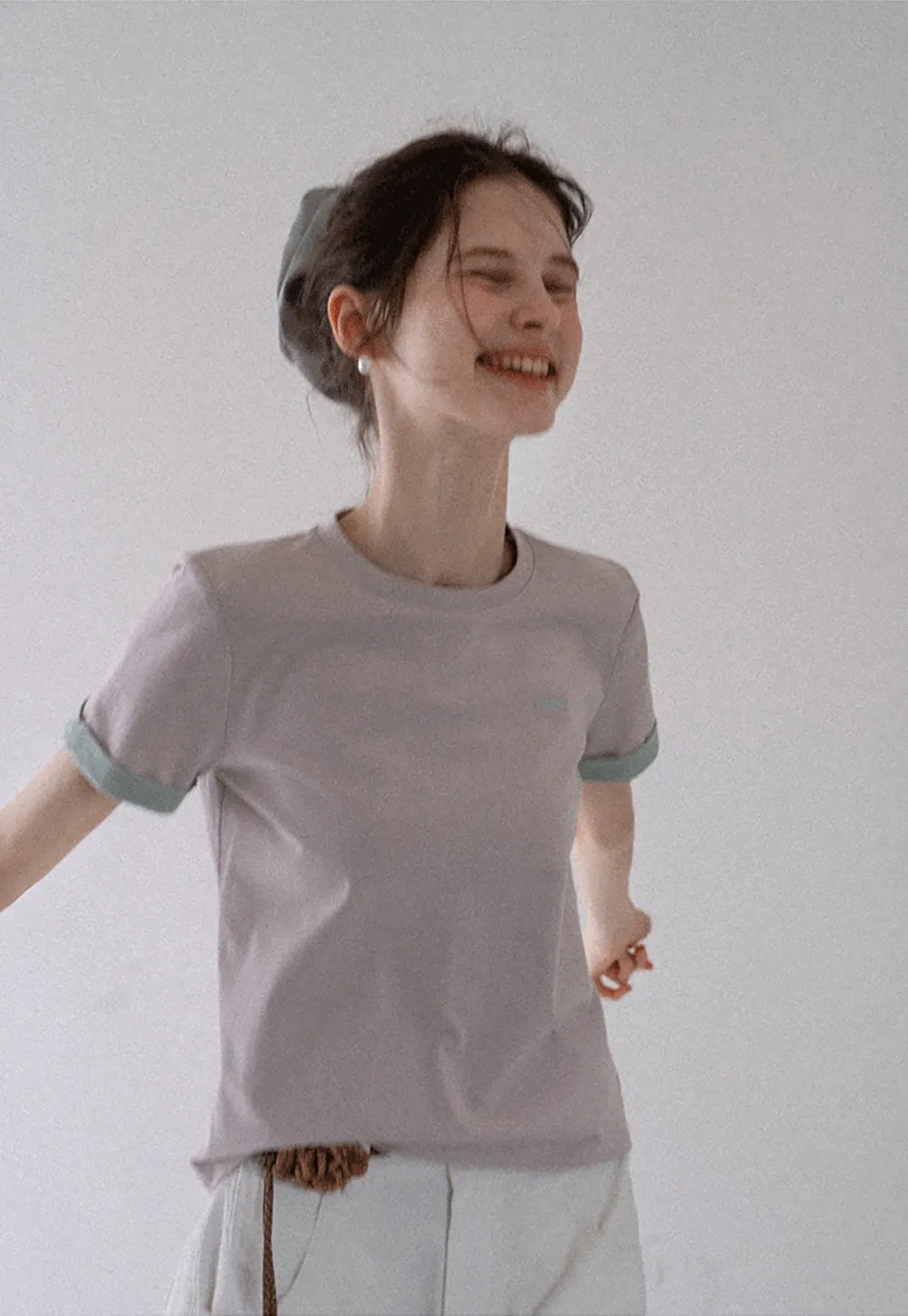 Women's Contrast Trim Crewneck T-Shirt