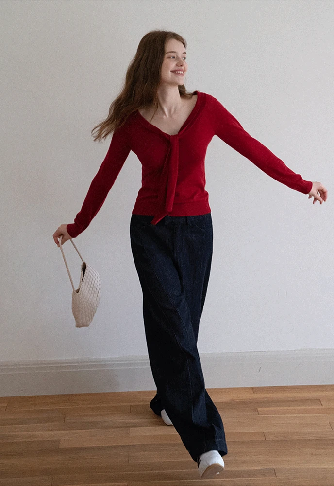 Women Wide‑Leg Denim Pants