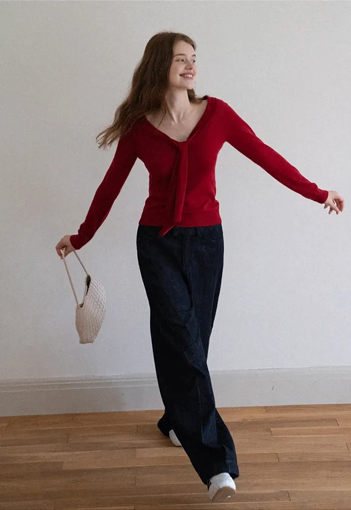 Women Wide‑Leg Denim Pants