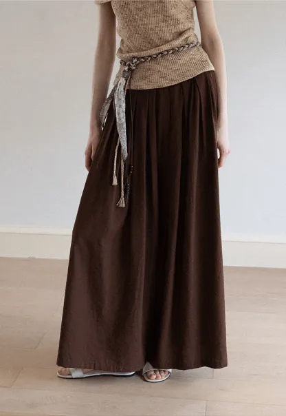 Women’s High Waist Pleated Wide Leg Pants