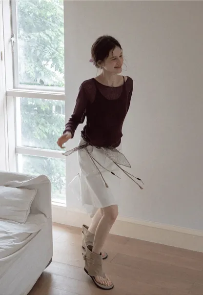 Women's A-Line Mini Skirt with Pockets