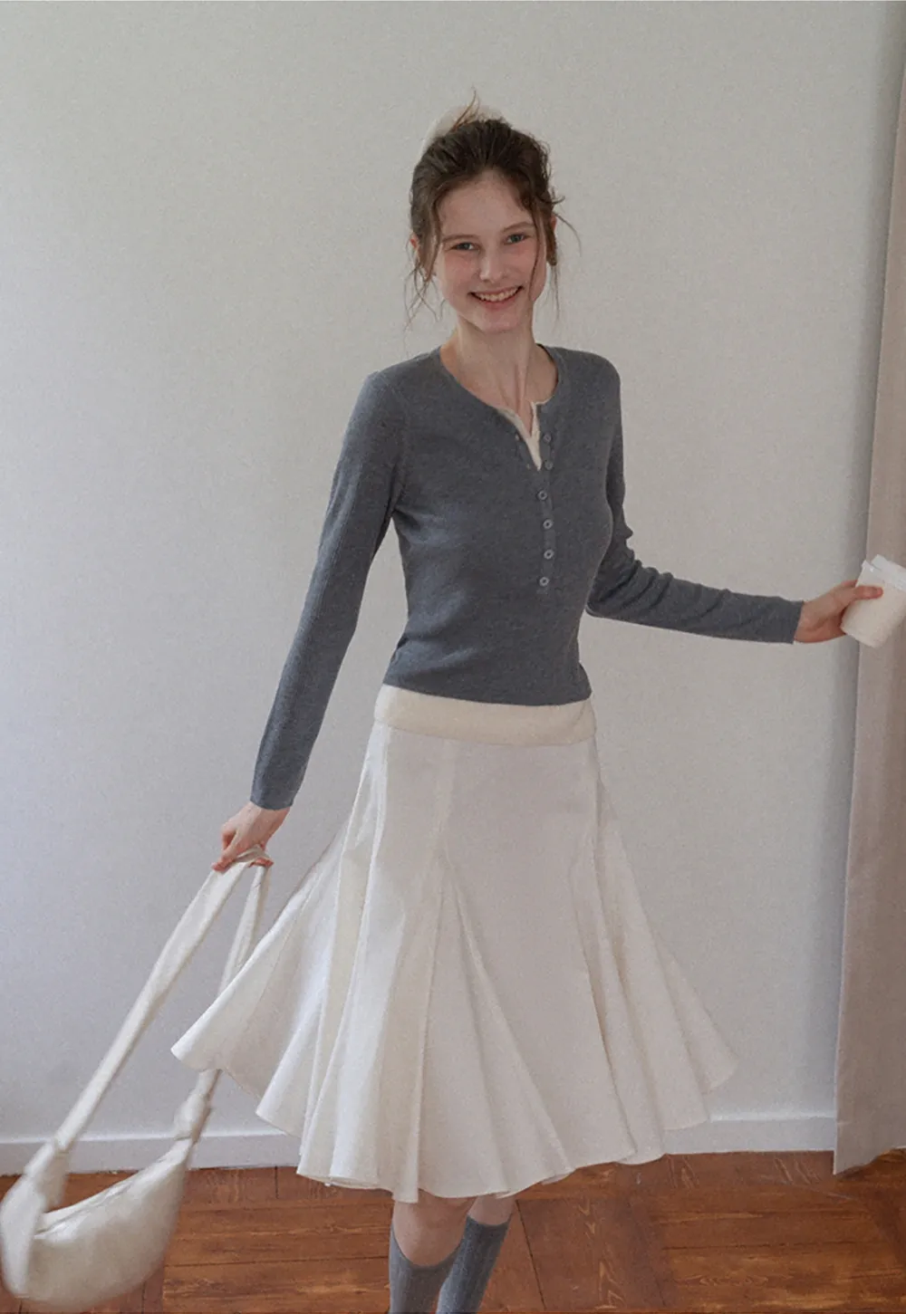 Women's High Waist Flared Skort