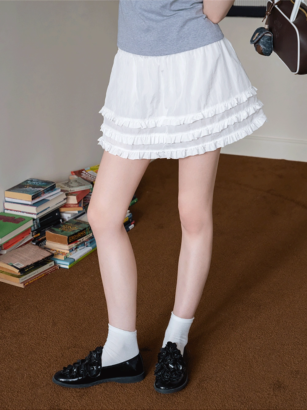 Women's Ruffled Tiered Elastic Waist Skirt