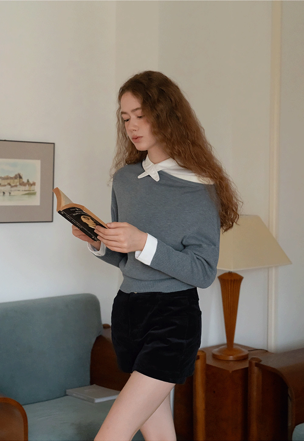 Casual One Shoulder Pullover Long Sleeve Top for Women