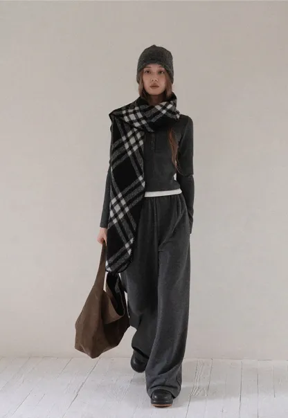 Women Knit Two Piece Set V Neck Long Sleeve Pullover and Pants