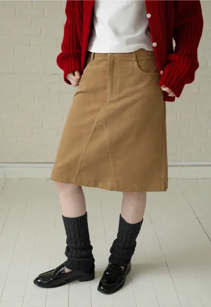 Corduroy A-Line Mini Skirt
