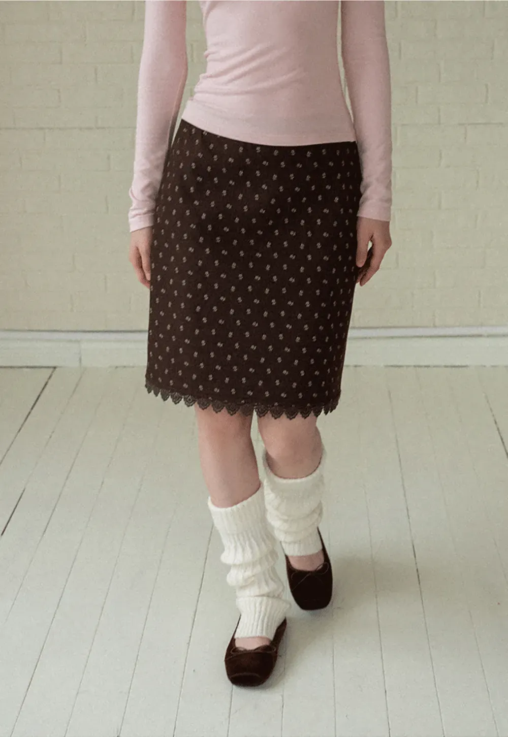 Floral Jacquard Mini Skirt