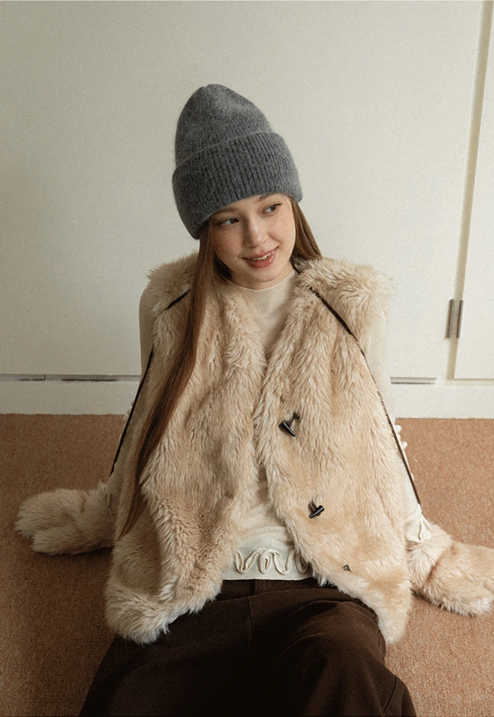 Chic Knit Sweater with Ruffle Edges