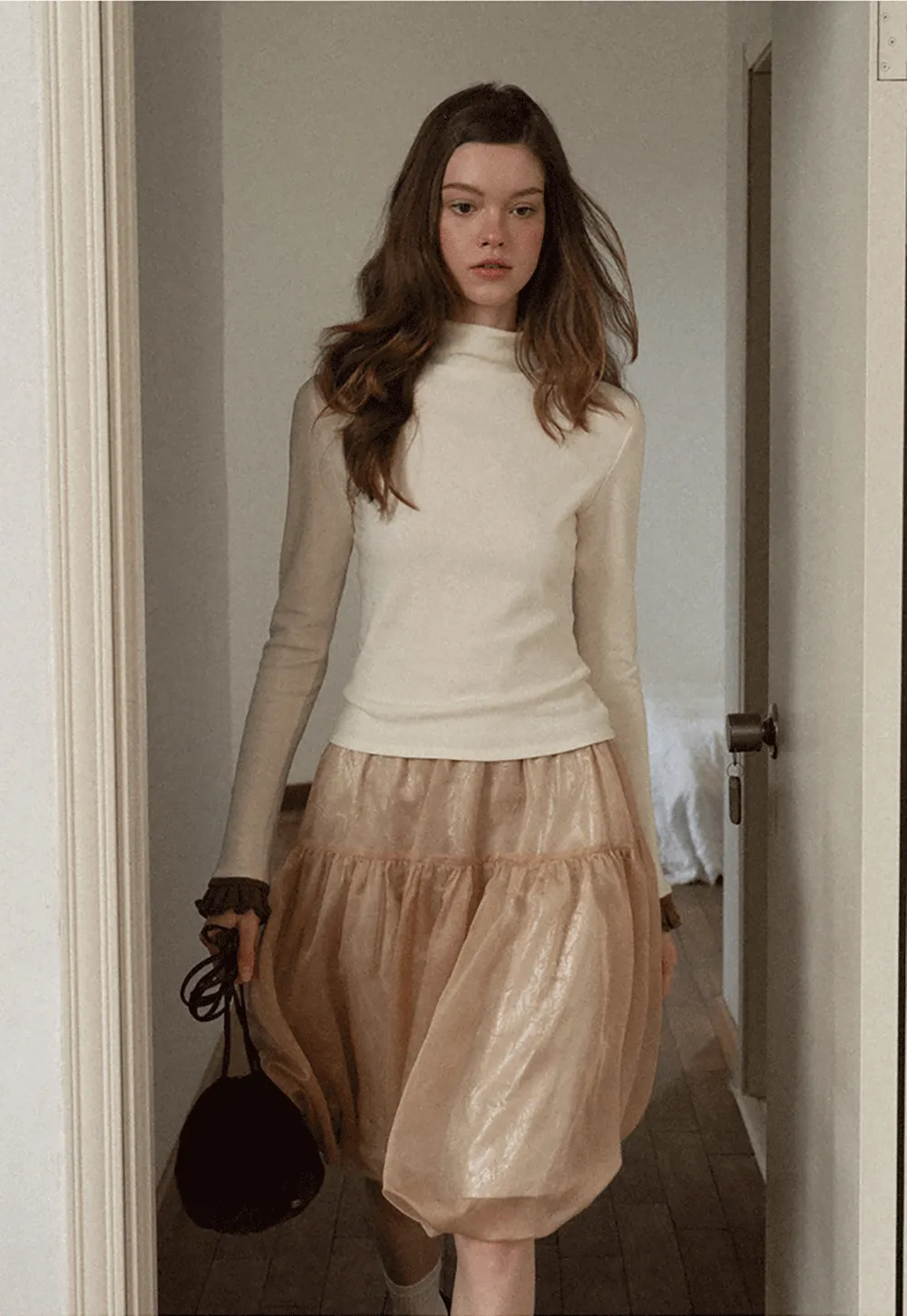 Bubble Hem Organza Skirt