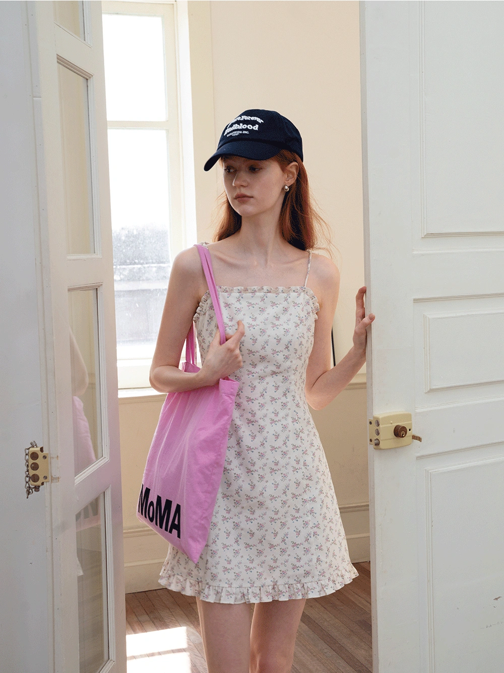 Floral Tie Strap Mini Dress