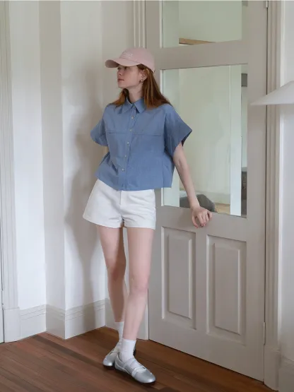 Women’s Denim Button Down Shirt