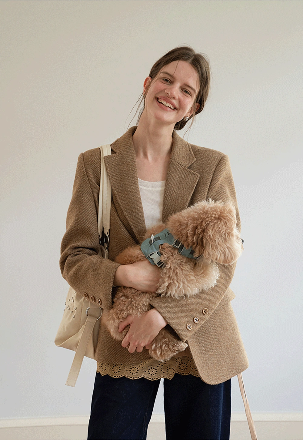 Classic Brown Tweed Blazer