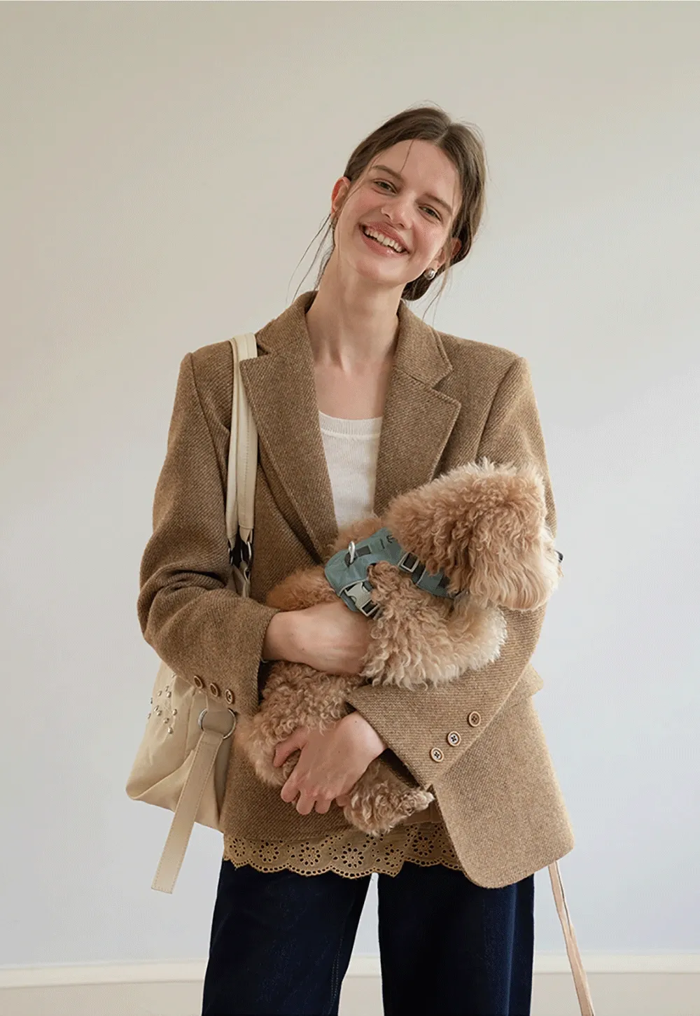 Classic Brown Tweed Blazer