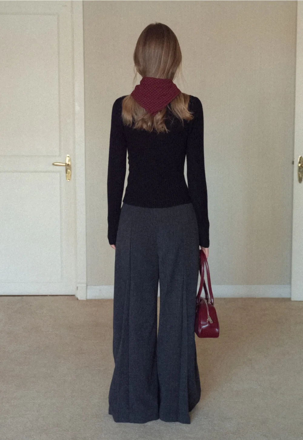 Ribbed Wrap Knit Top