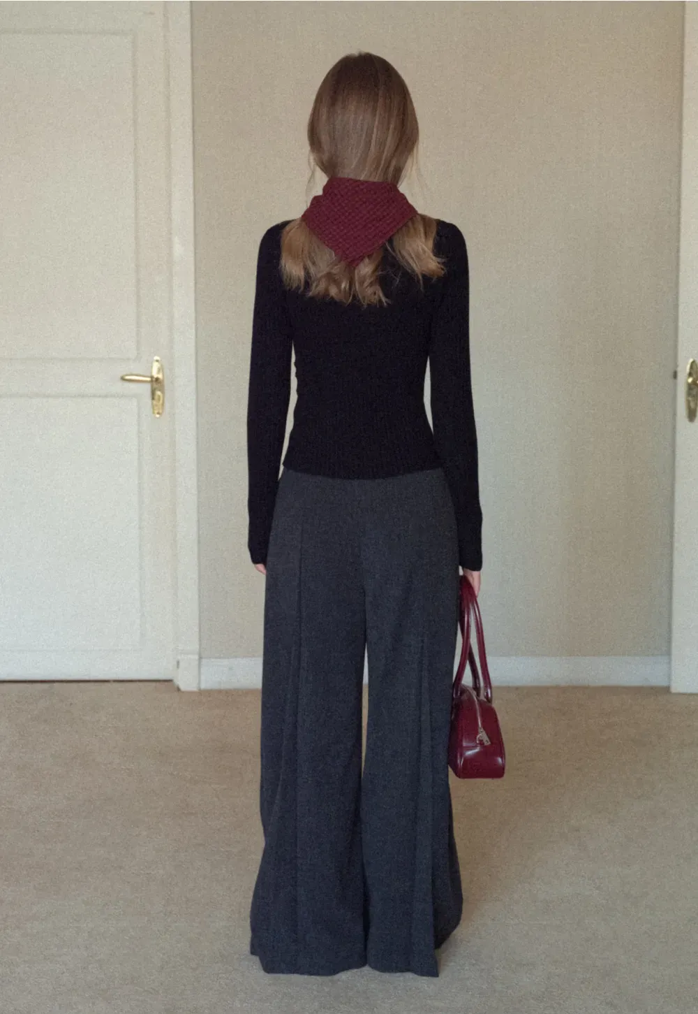 Ribbed Wrap Knit Top