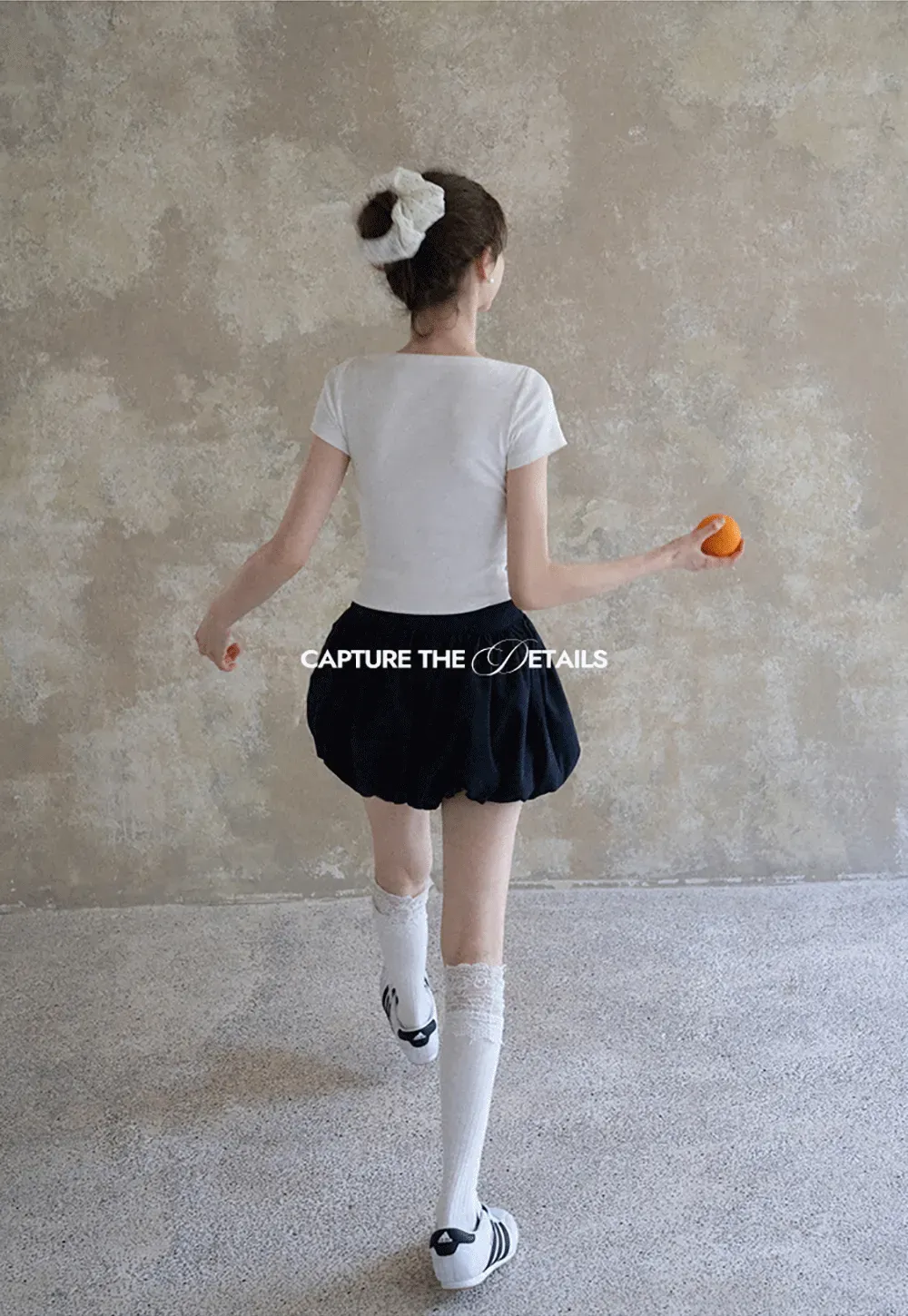 Women's Boat Neck Ribbed Tee with Embroidered Bow