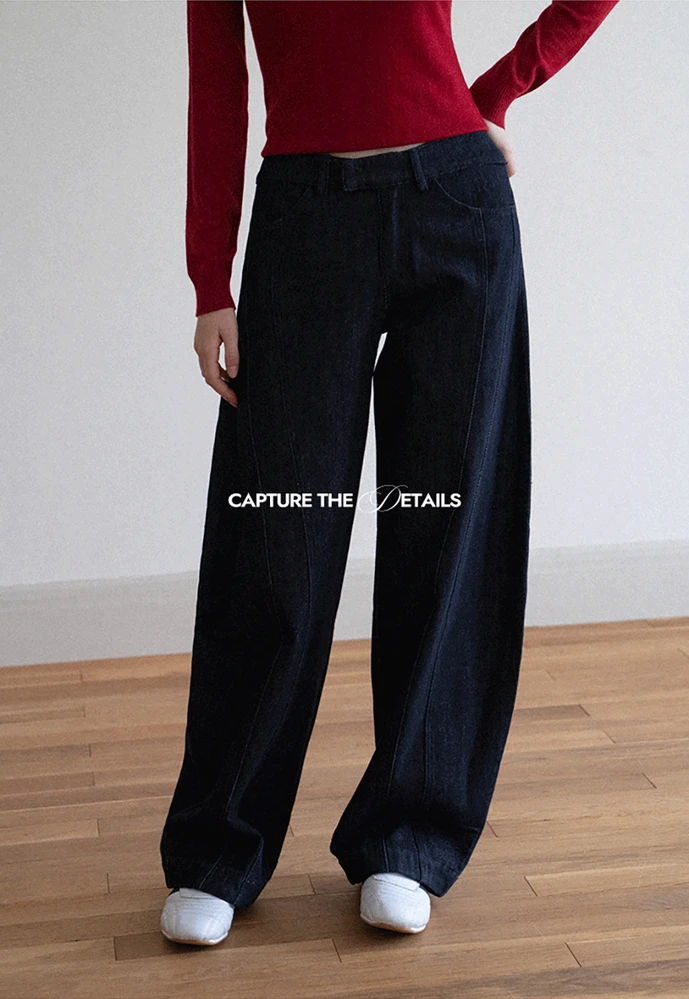 Women Wide‑Leg Denim Pants