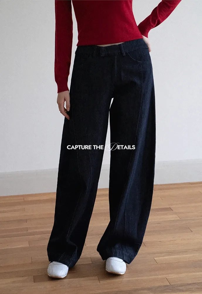 Women Wide‑Leg Denim Pants