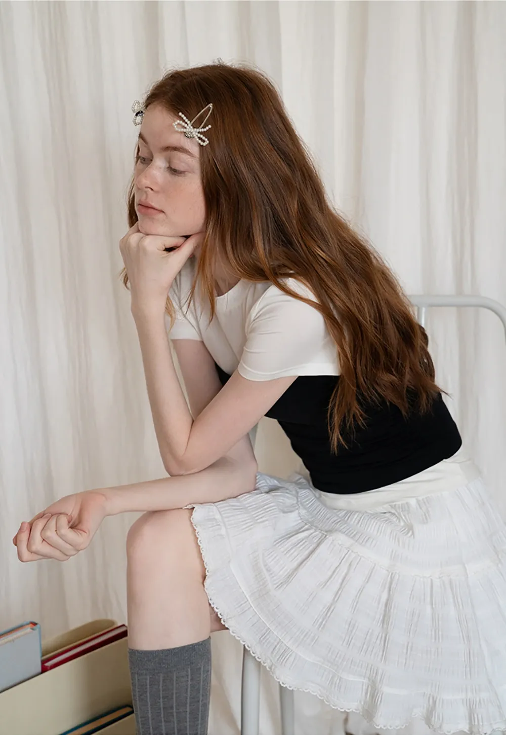 Black and White Contrast Tee