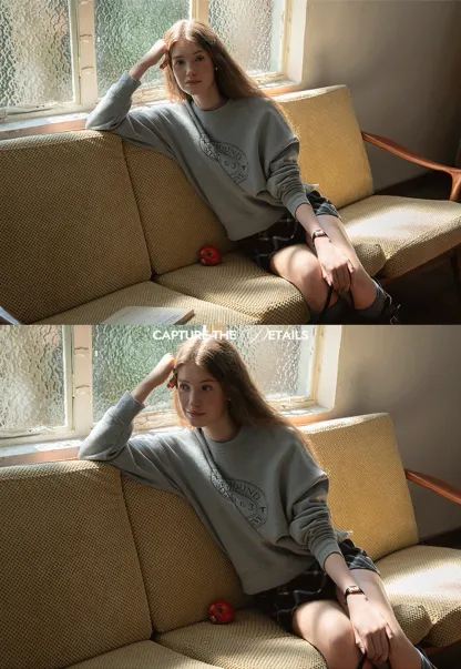 Dog Graphic Print Oversized Crew Neck Sweatshirt