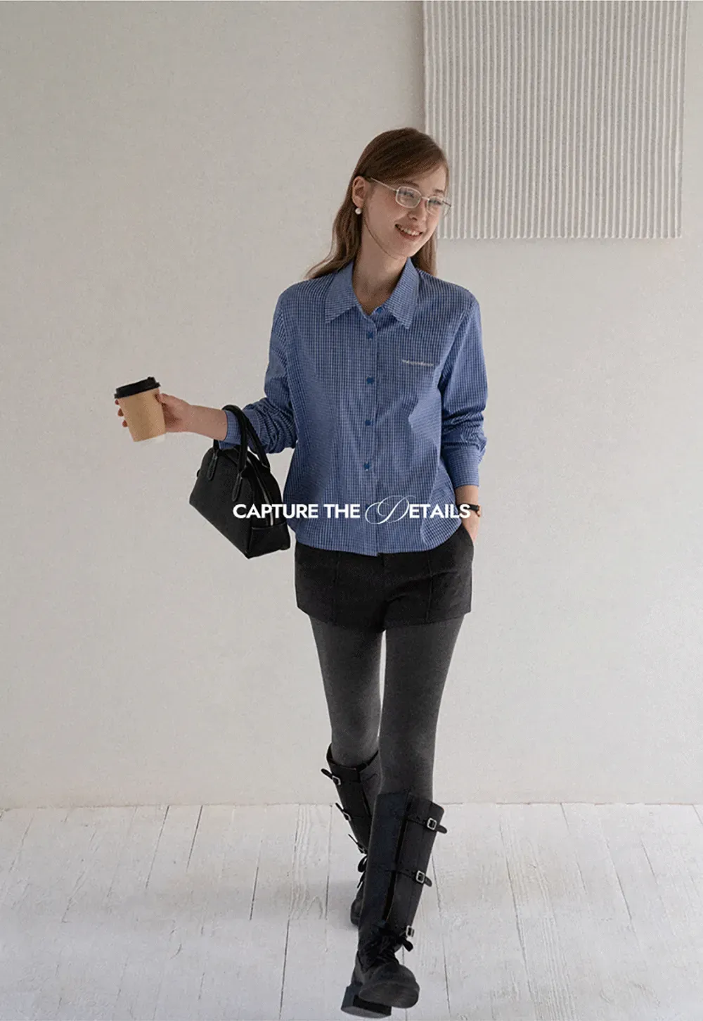 Blue Check Button Up Shirt