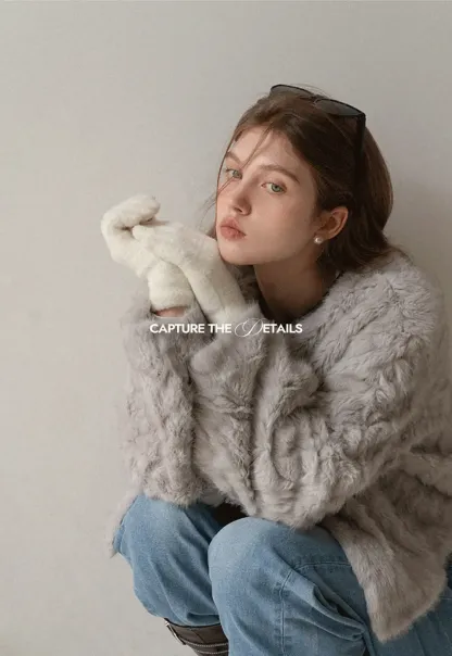 Toggle Closure Faux Fur Jacket