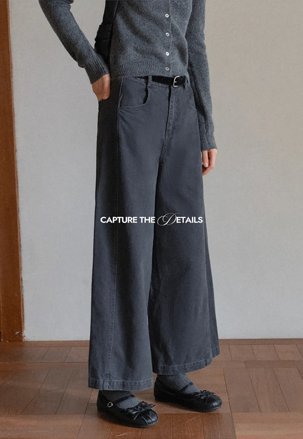 High-Rise Wide-Leg Denim Pants