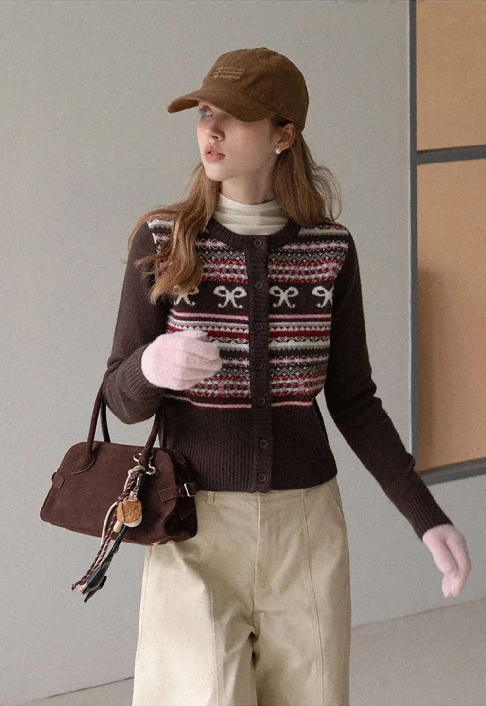 Solid Color Thick Knitted Finger Gloves