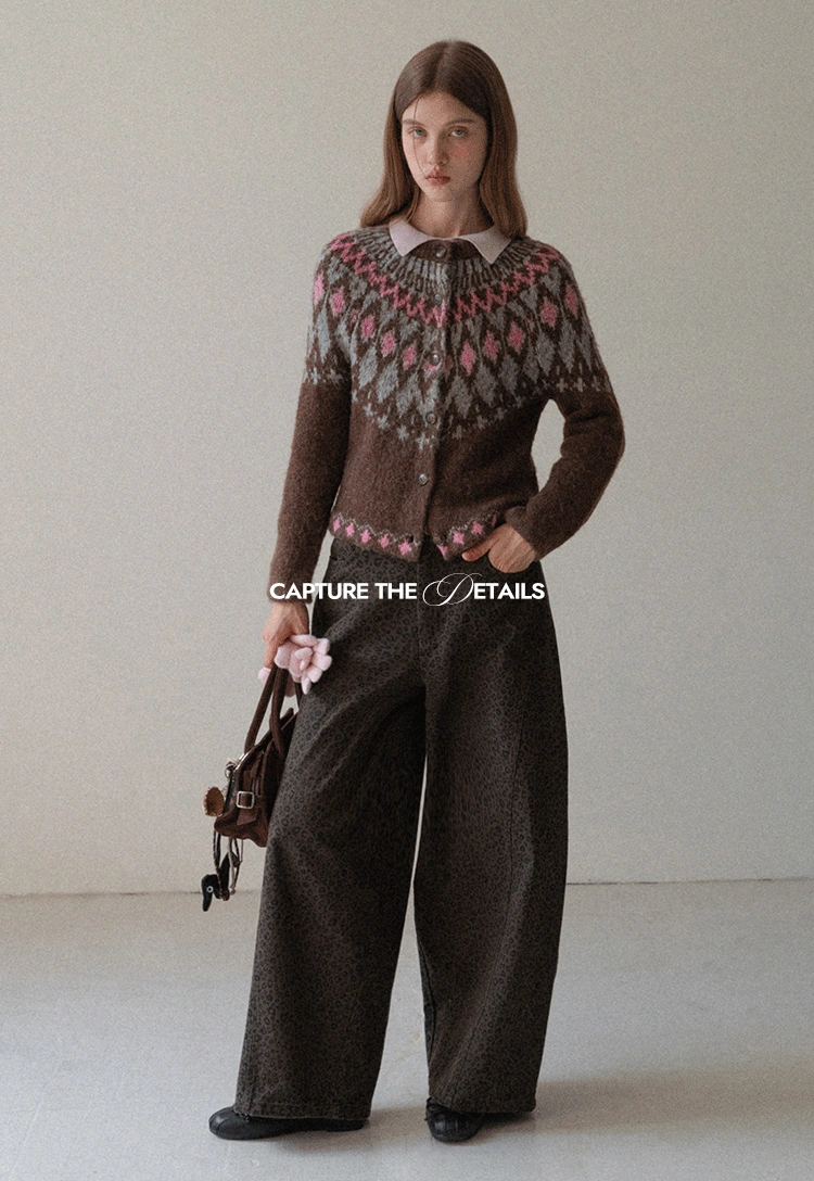 Vintage Fair Isle Knit Cardigan