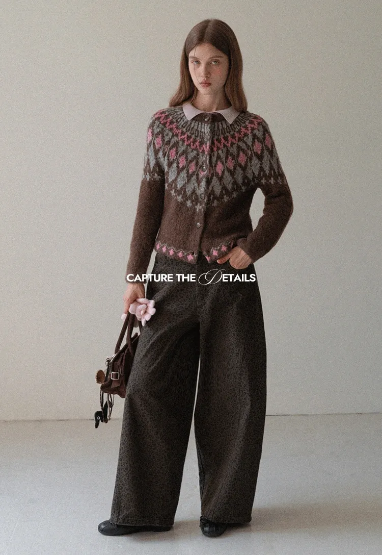 Vintage Fair Isle Knit Cardigan