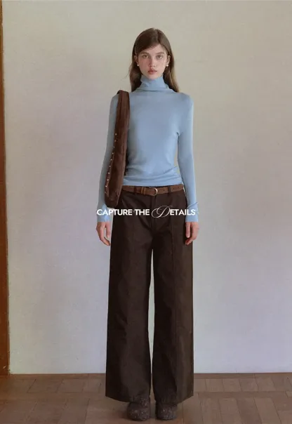 Ribbed Turtleneck Top